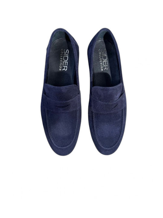 Wildleder Herren Mokassins in Blau Farbe