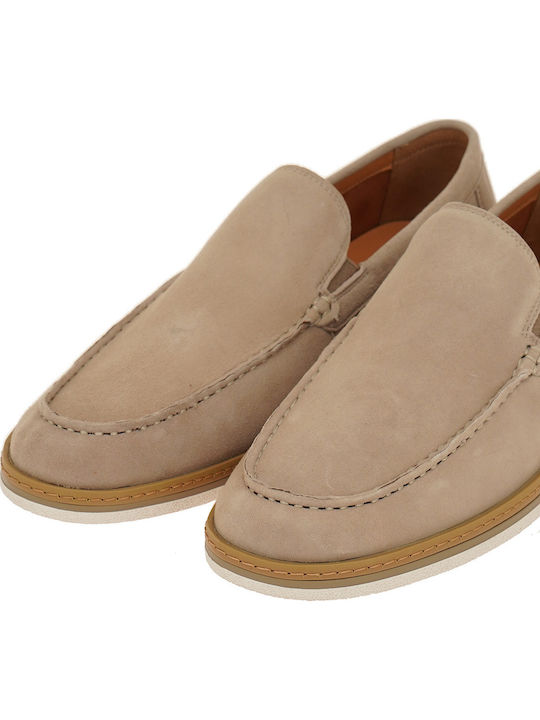 Suede Ανδρικά Loafers σε Μπεζ Χρώμα