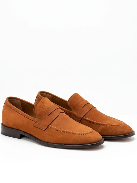 Δερμάτινα Ανδρικά Loafers σε Ταμπά Χρώμα