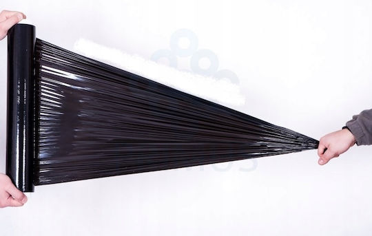 Film Elastic XL Stretch Negru Negru 2.5kg Puternic Opac Rola Cantitate Mare Film