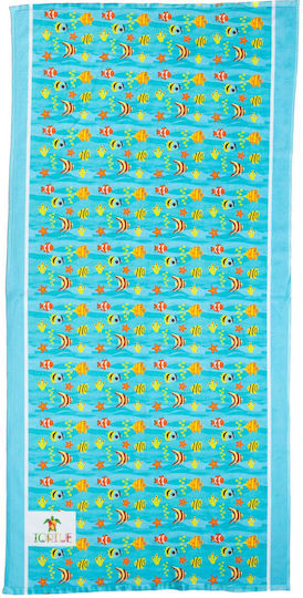 Boys' Beach Towel 70x140 Turquoise S5-333-100