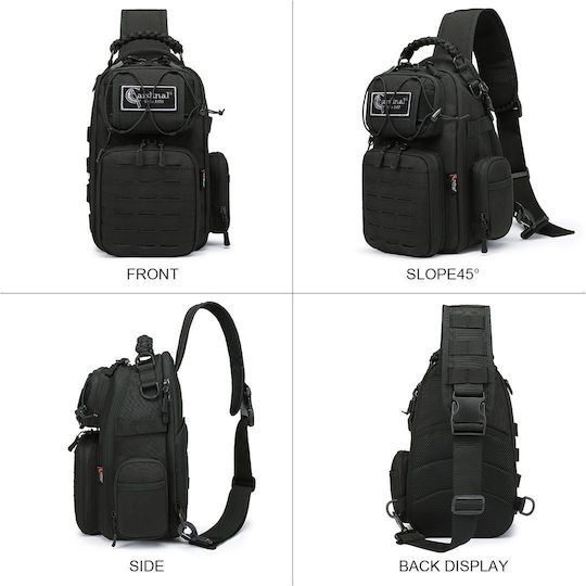 Cardinal Militärrucksack Brustkorb aus Polyester Schwarz 14lt