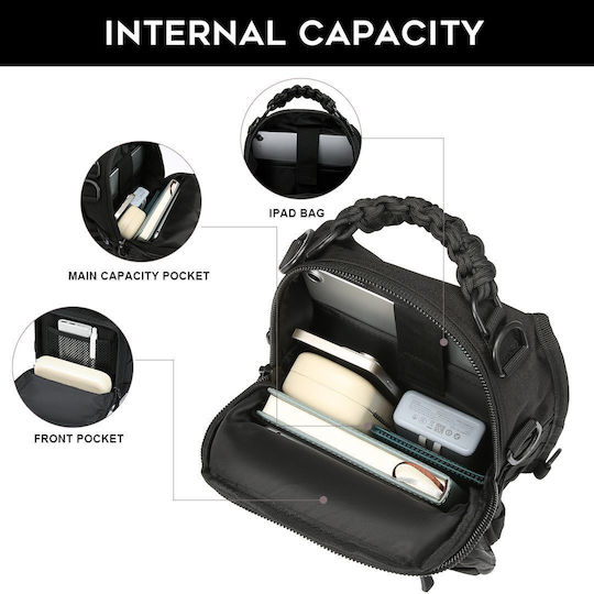 Cardinal Military Chest Bag from Polyester Black 7.6L