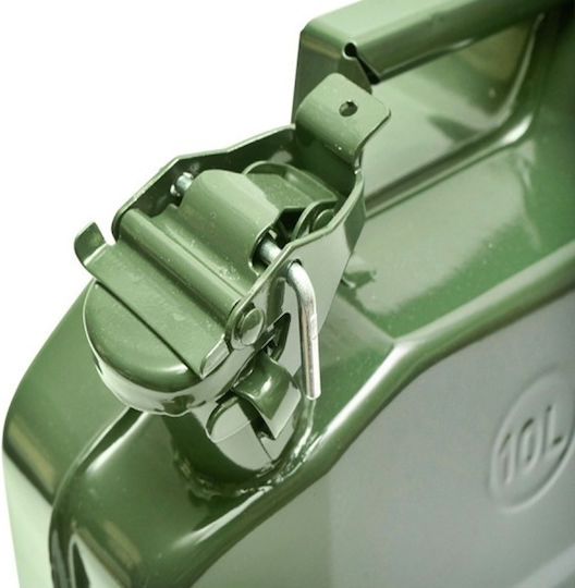 Metal Fuel Canister 10l Capacity Green Color