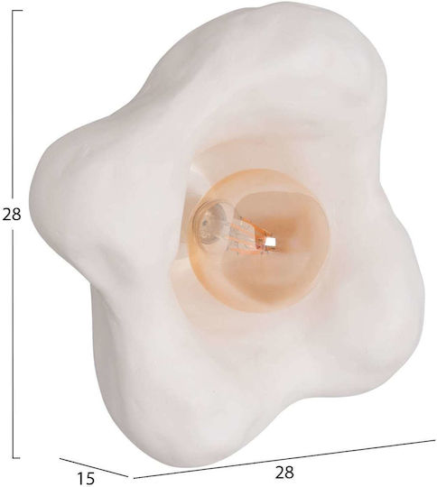 Klikareto Wall Lamp White 44x15x42cm Klikareto Wall Lamp White 44x15x42cm