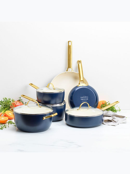 Green Pan Padova Reserve Cookware Set Blue 6pcs