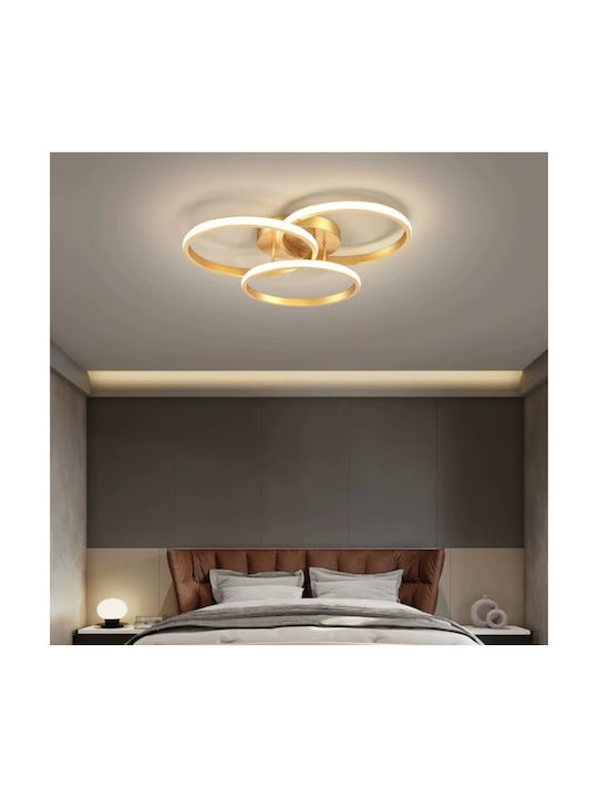 Home Lighting Πλαφονιέρα Οροφής 50εκ. Χρυσή με Ενσωματωμένο LED