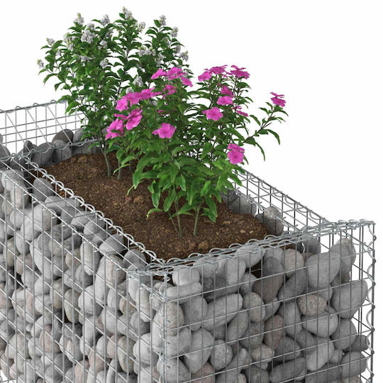 vidaXL Gartenzaunbedarf aus Stahl 50x100x100cm Silber
