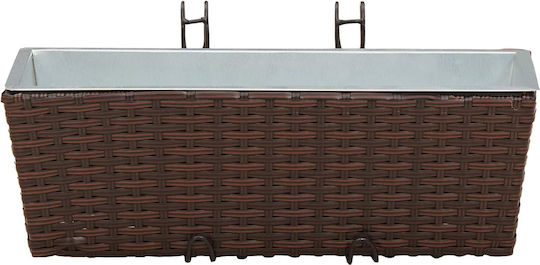 vidaXL Farfurie Pentru Floare Maro 50x17cm 42026966