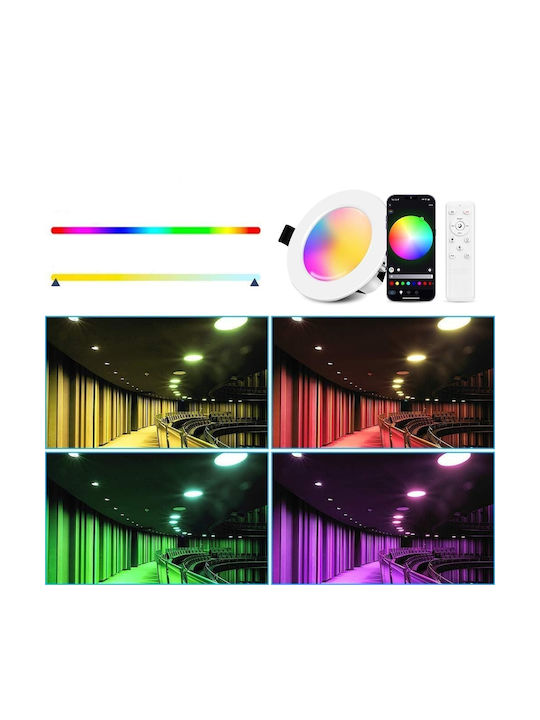 Metallischer Deckenstrahler mit Eingebauter LED RGBW 10 Stück