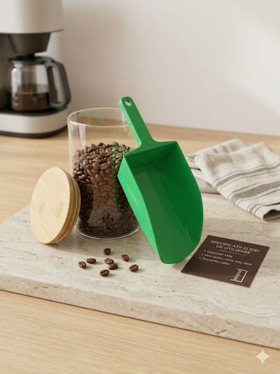 Lopată Plastică Universală Ergonomică – Ideală Pentru Cafea Cereale Făină Sau Hrana Animalelor Verde
