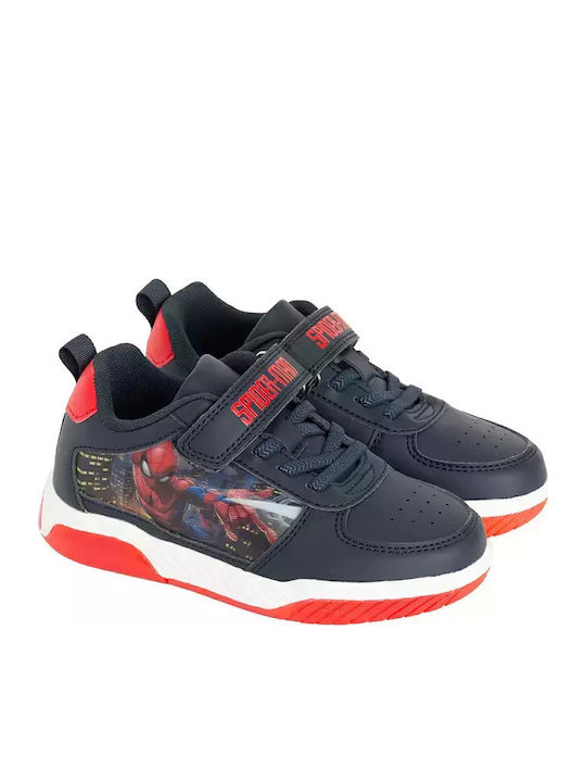 Spiderman Παιδικά Sneakers με Σκρατς Μπλε