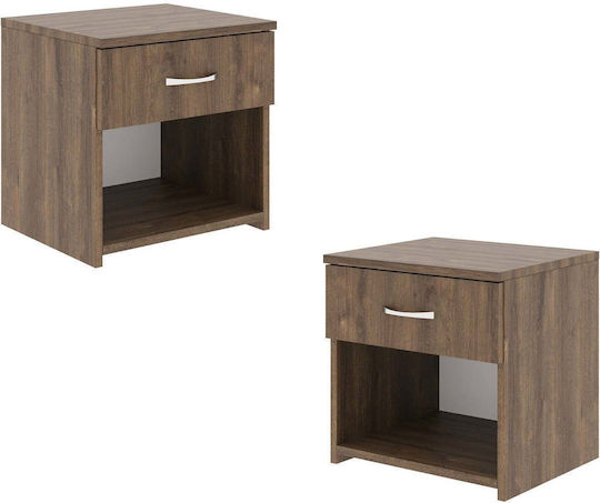 Remi Holz Bronze Nachttische 2Stücke 40x35x40cm Remi Holz Bronze Nachttische 2Stücke 40x35x40cm