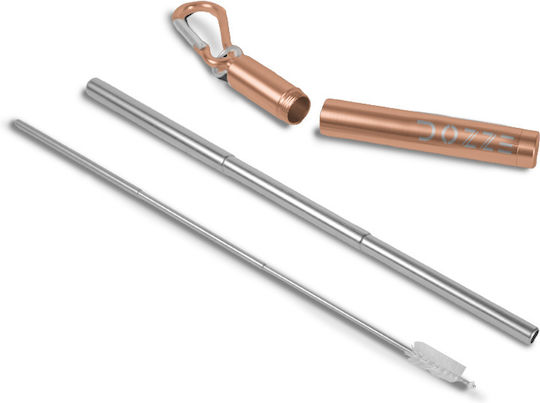 Rose Gold Dozze Stainless Steel Collapsible Straw