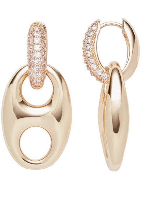 U.S. Polo Assn. Gold Plated Earrings with Stones