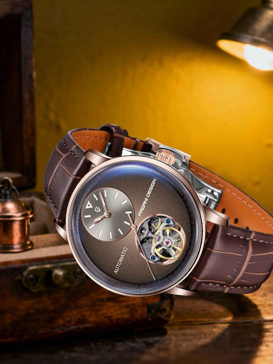 Pagani Design Ceas Automat Cu Curea Din Piele Pagani Design Ceas Automat Cu Curea Din Piele