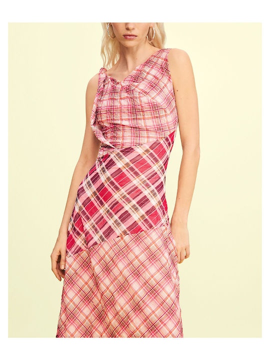 Summer Midi Evening Dress Garnet