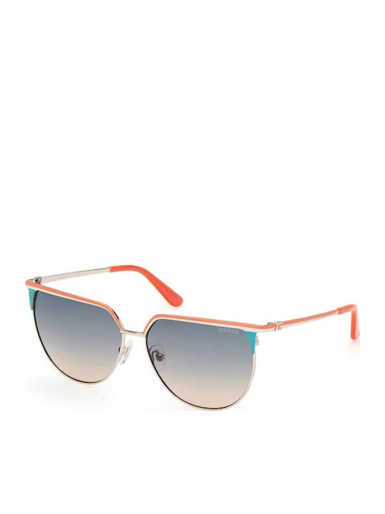 Guess Ochelari De Soare Pentru Femei Cu Ramă Metalică Neagră Și Lentile Portocalii Degrade GU00132 74P