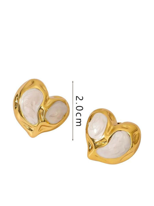 Awear Earrings Studs Steel Gold Plated