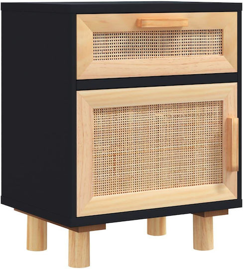Wooden Black Bedside Table 40x30x50cm Wooden Black Bedside Table 40x30x50cm