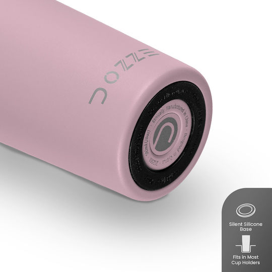 Dozze Ποτήρι Θερμός Ανοξείδωτο / Πλαστικό BPA Free 592ml Creamy Pink με Καλαμάκι και Λαβή