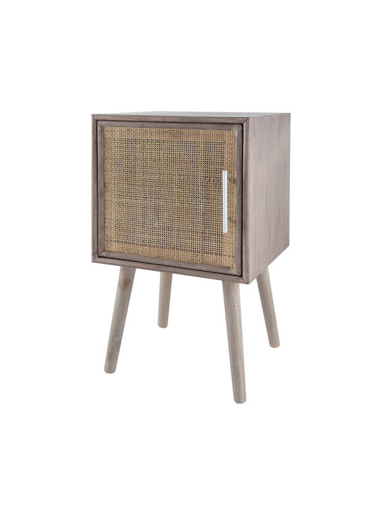 Κομοδίνο Ξύλινο Μπεζ 40x38x72cm 82786
