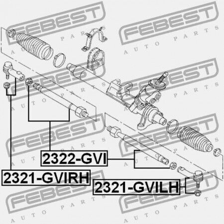 Febest Άκρο Ράβδου Τιμονιού Δεξιά Für Audi A1 2011 Mex 1j0422812b