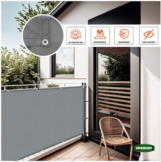 Grasher Gray Shade Divider With Hoops 0.75x5m 180gr/m²