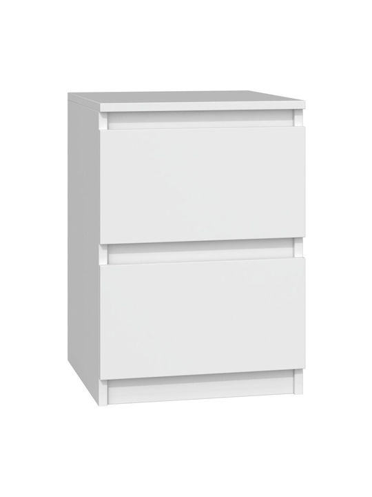Bedside Table M2 Wooden White 30x40x40cm