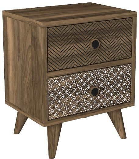 Kalymnos Walnut With Design 40x30x48cm 14410113 Kalymnos Walnut With Design 40x30x48cm 14410113