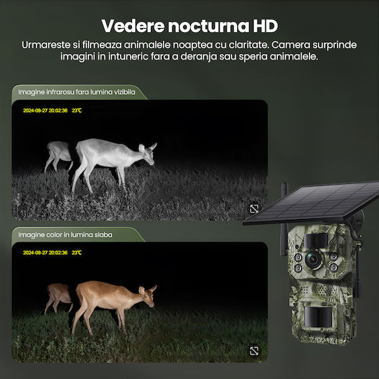 Cameră de Vânătoare cu Vedere pe Timp de Noapte și Detectarea Mișcării