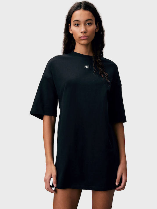 Summer Mini T-Shirt Dress Black