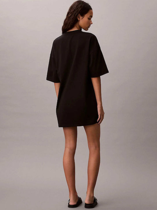 Summer Mini T-Shirt Dress Black