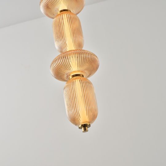 Eurolamp Verena Pendant Ceiling Light Honey LED with Warm White Light 25x86x146cm