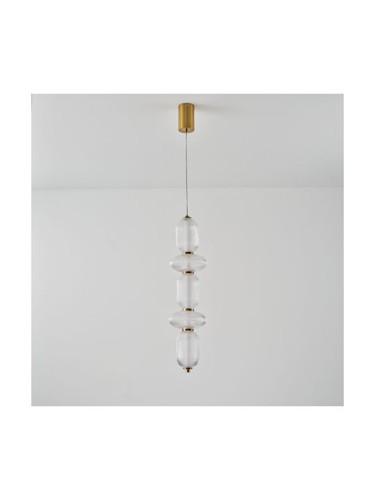 Eurolamp Verena Pendant Ceiling Light Transparent LED with Warm White Light 25x86x146cm