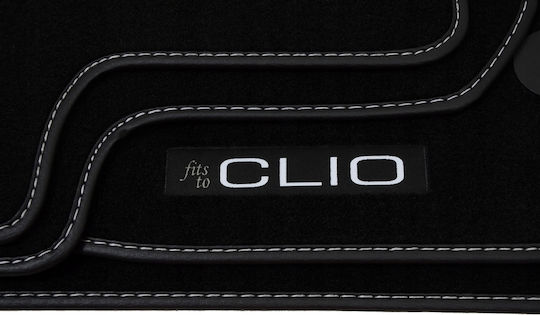Me Premium Set Front and Back Car Mats 4 Pieces for Renault Clio 2019 Black
