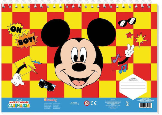 Zeichenblöcke 23x33cm 40Stücke Selbstklebende Schablonen 2Seiten Gold Mickey