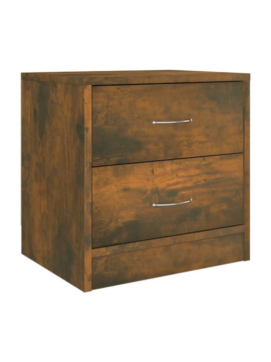 Wooden Bedside Table Smoky Oak 40x30x40cm