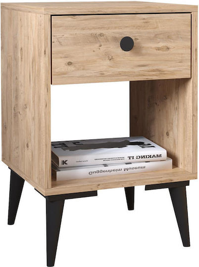 Нощно Шкафче Amari Дървено Бежово 43x43x67.5см
