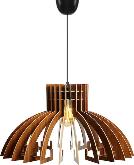 HomeMarkt Кестеняво Висящо Таванно Осветително Тяло Кафяво с Цокъл E27 54x65см
