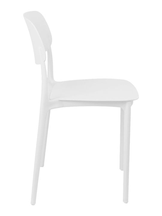 Outdoor Polypropylene Chair Berdian White 38x49x79cm