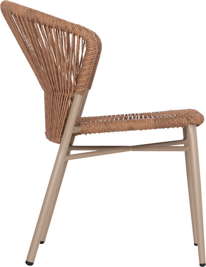 Outdoor Chair Aluminum Lynn Cappuccino 57x62x78cm