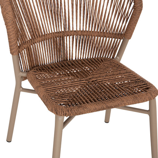 Outdoor Chair Aluminum Lynn Cappuccino 57x62x78cm