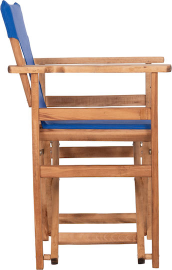 Outdoor Armchair Wooden Blue 57x54x88cm
