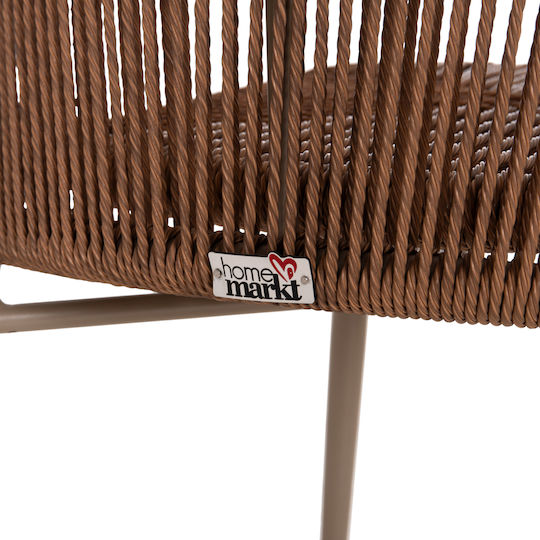 Outdoor Chair Aluminum Lynn Cappuccino 57x62x78cm
