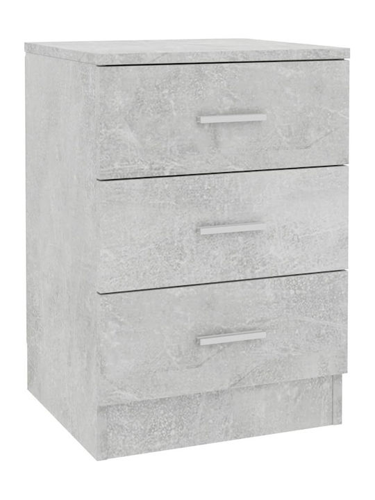 Κομοδίνο Ξύλινο Γκρι Σκυροδέματος 38x35x56cm