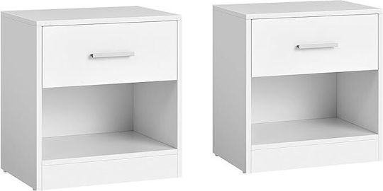 Κομοδίνα Ξύλινα Λευκά 2τμχ 39x41x41cm LET819T14 Κομοδίνα Ξύλινα Λευκά 2τμχ 39x41x41cm LET819T14