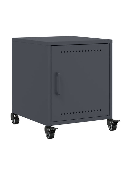 Wooden Bedside Table Grey 36x39x43.5cm