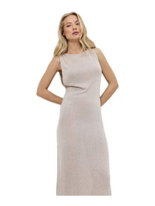 Sommer Maxi Kleid mit Tränen Beiges
