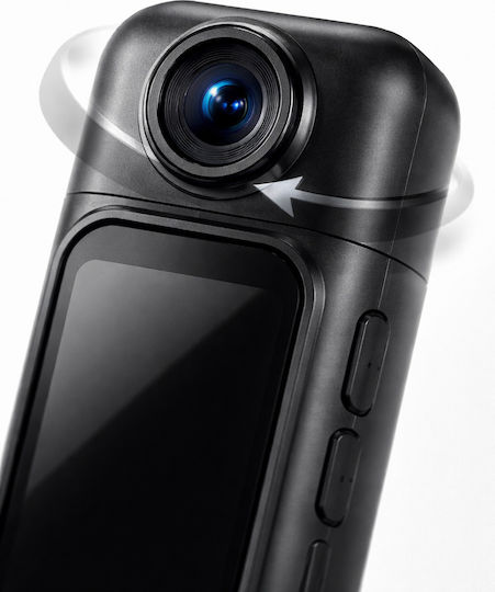 ClipGo Pro 512GB Action Camera 4K Ultra HD με Οθόνη Αφής 1.47" Μαύρη